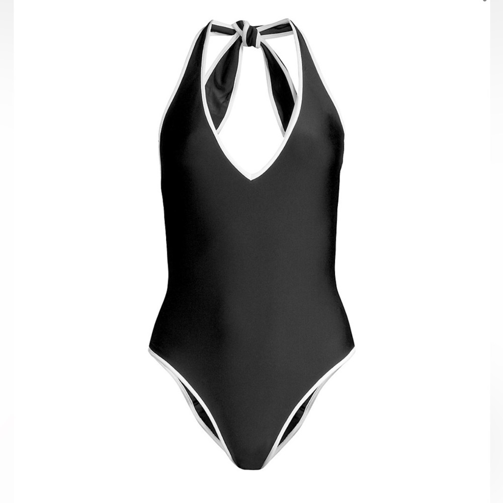 Veronica Beard Black and White One Piece Swimsuit
